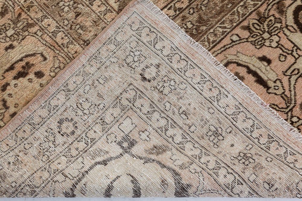 Authentic 1900s Persian Tabriz Handmade Wool Carpet BB7282