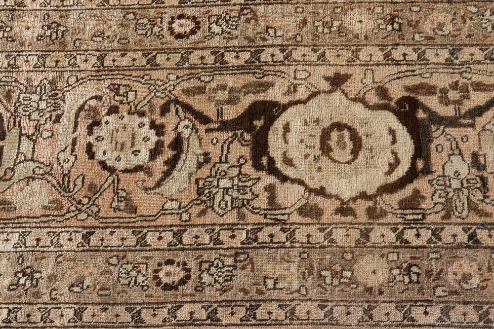 Authentic 1900s Persian Tabriz Handmade Wool Carpet BB7282