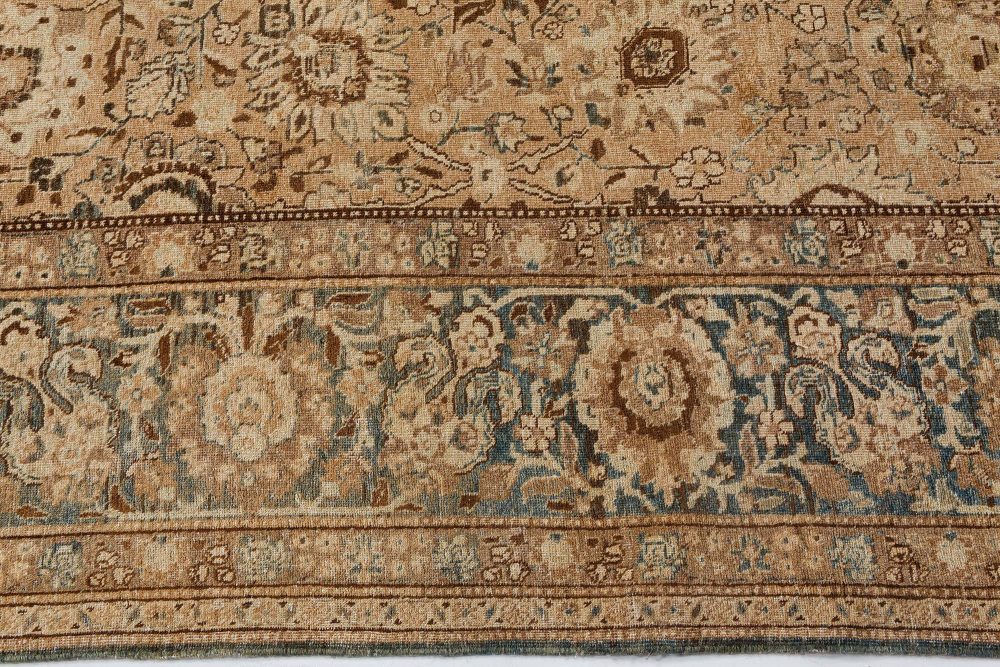 Authentic Early 20th Century Persian Tabriz Handmade Wool Carpet BB7283