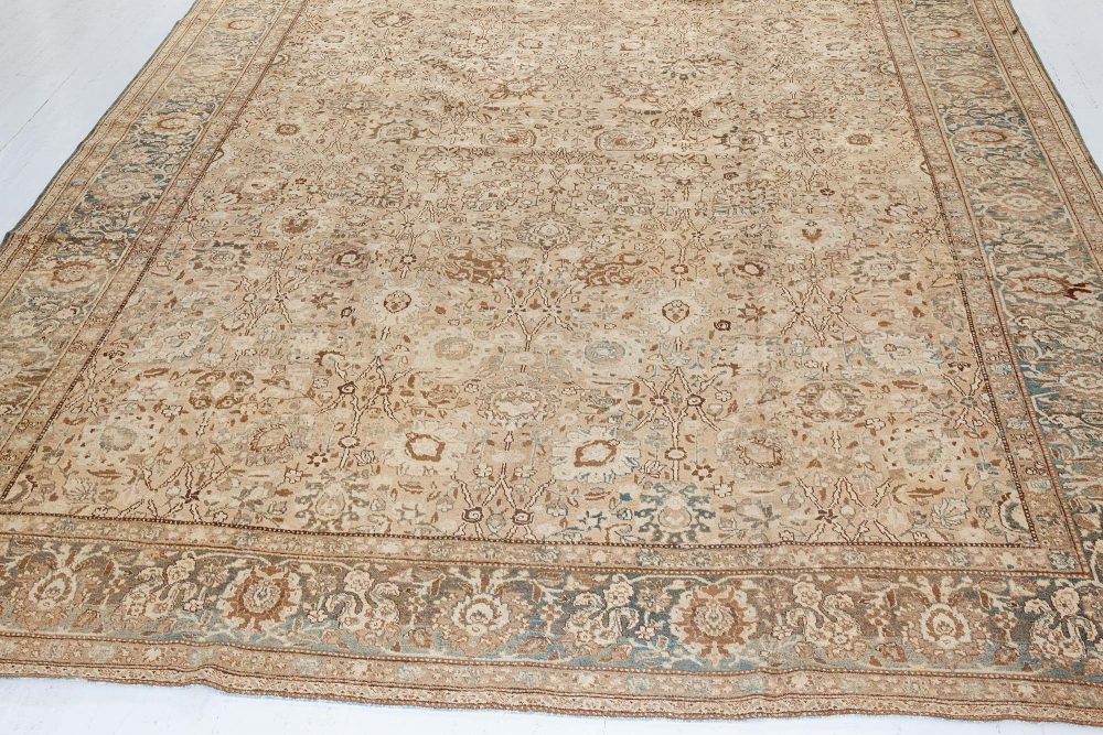 Authentic Early 20th Century Persian Tabriz Handmade Wool Carpet BB7283