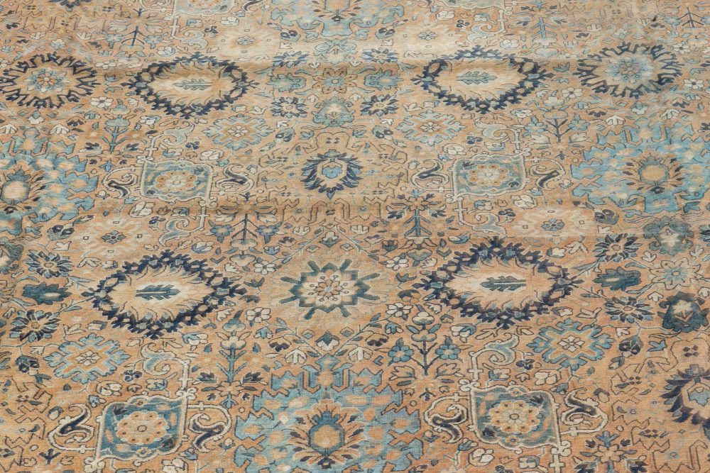 Antique Botanic Persian Kirman Handmade Wool Carpet BB7293