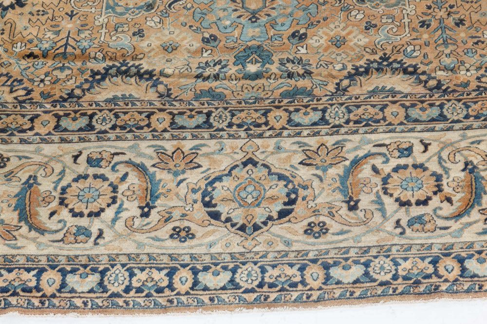 Antique Botanic Persian Kirman Handmade Wool Carpet BB7293