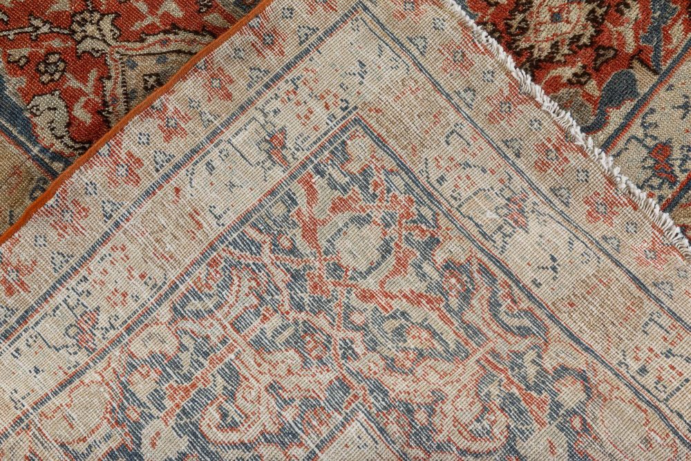 Early 20th Century Persian Tabriz Red Handmade Wool Rug BB7299