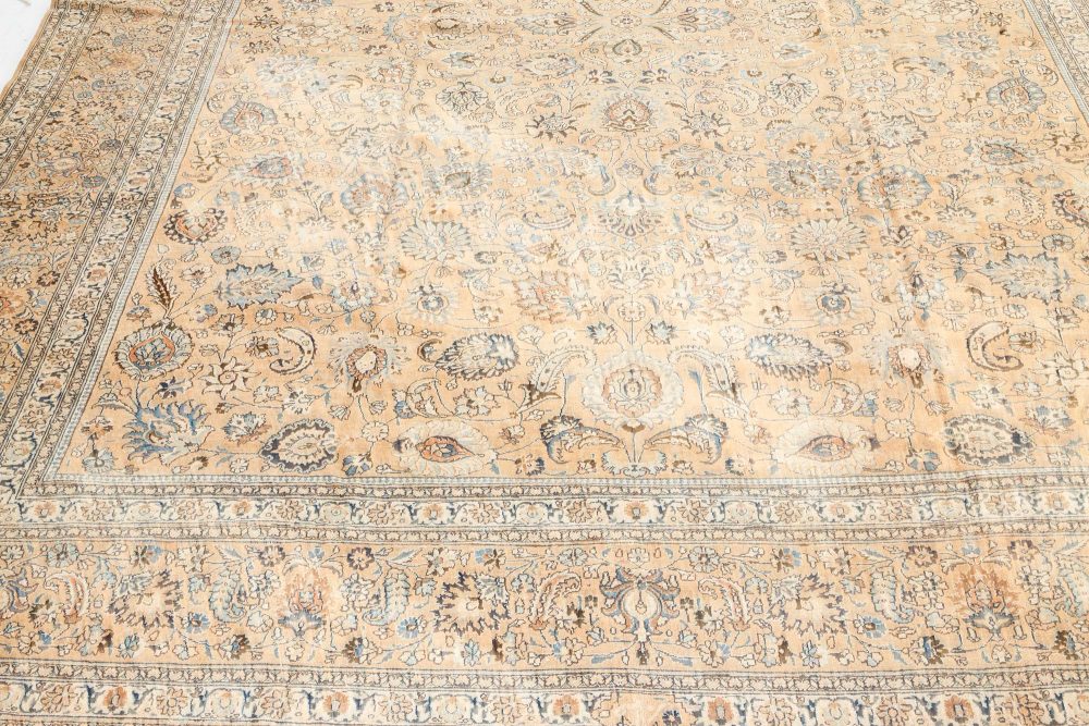 Antique Persian Meshad Botanic Handmade Wool Carpet BB7304