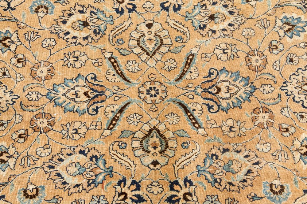 Antique Persian Meshad Botanic Handmade Wool Carpet BB7304