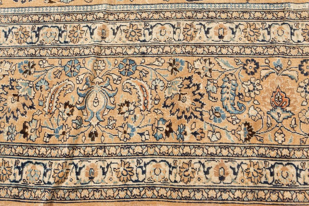 Antique Persian Meshad Botanic Handmade Wool Carpet BB7304