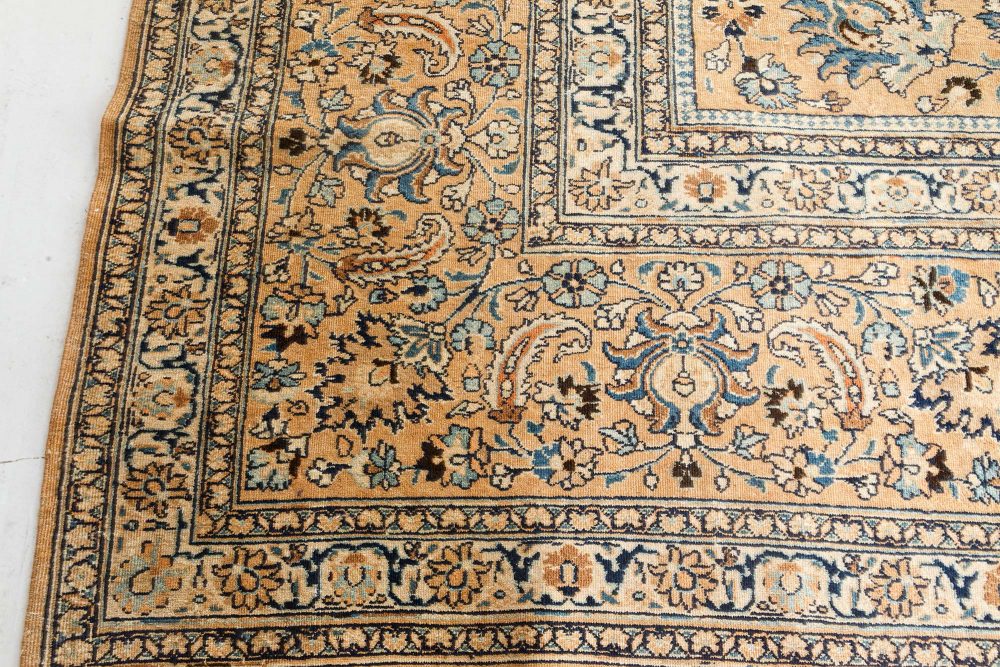 Antique Persian Meshad Botanic Handmade Wool Carpet BB7304