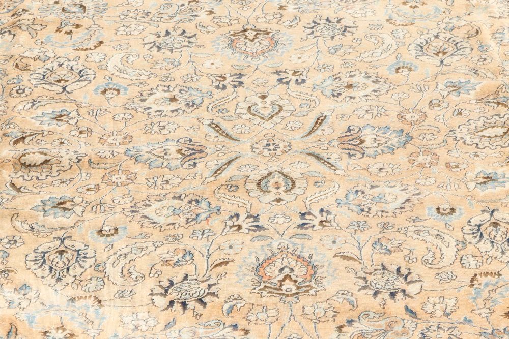 Antique Persian Meshad Botanic Handmade Wool Carpet BB7304