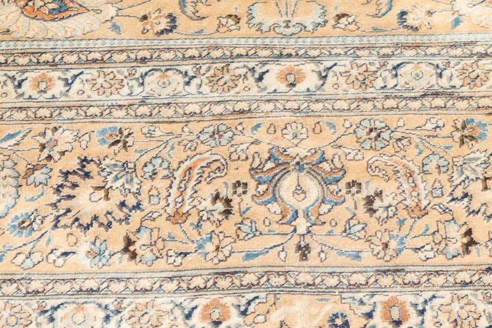 Antique Persian Meshad Botanic Handmade Wool Carpet BB7304