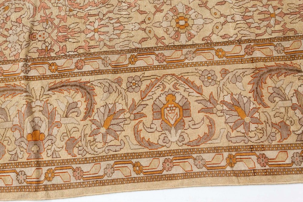 Fine Antique Indian Amritsar Handwoven Wool Rug (Size Adjusted) BB7305