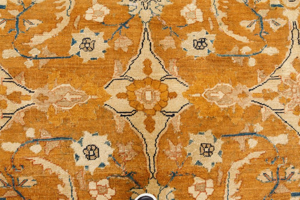 Authentic Antique Persian Bidjar Orange Handmade Wool Rug BB7309