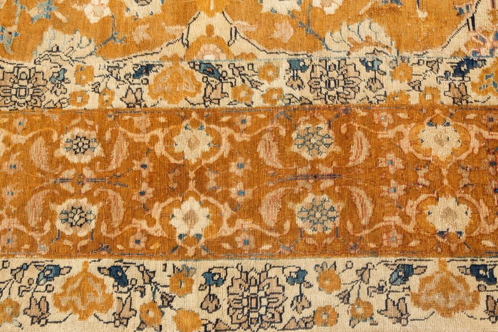 Authentic Antique Persian Bidjar Orange Handmade Wool Rug BB7309