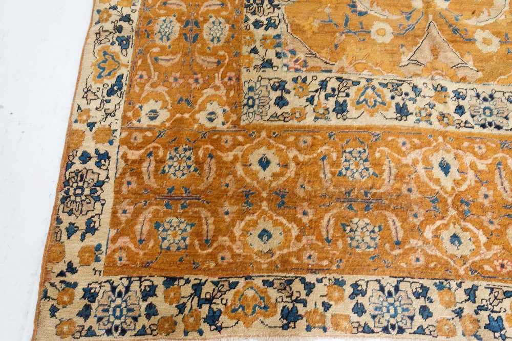 Authentic Antique Persian Bidjar Orange Handmade Wool Rug BB7309