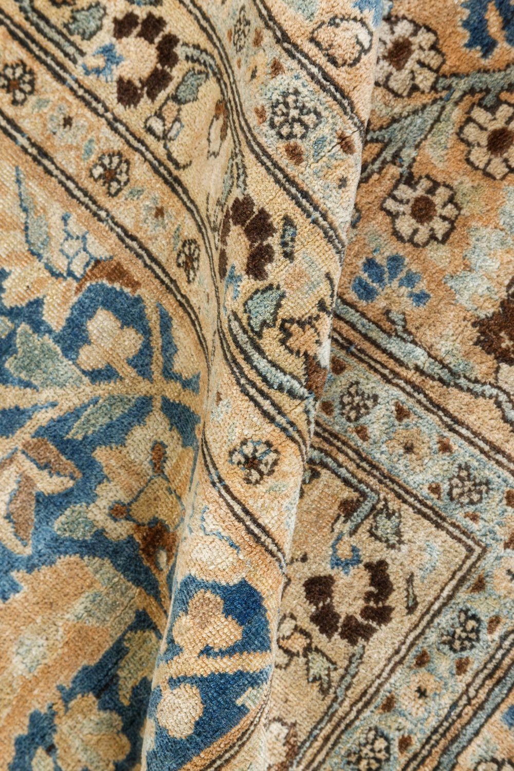 Authentic 19th Century Persian Tabriz Handmade Wool Carpet BB7312