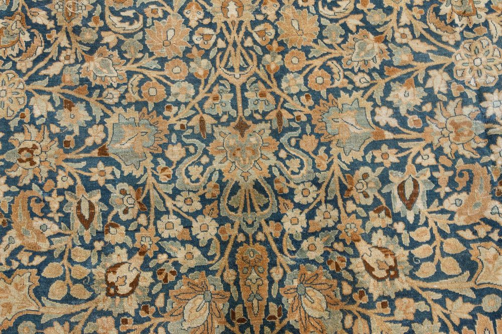 Authentic 19th Century Persian Tabriz Handmade Wool Carpet BB7312