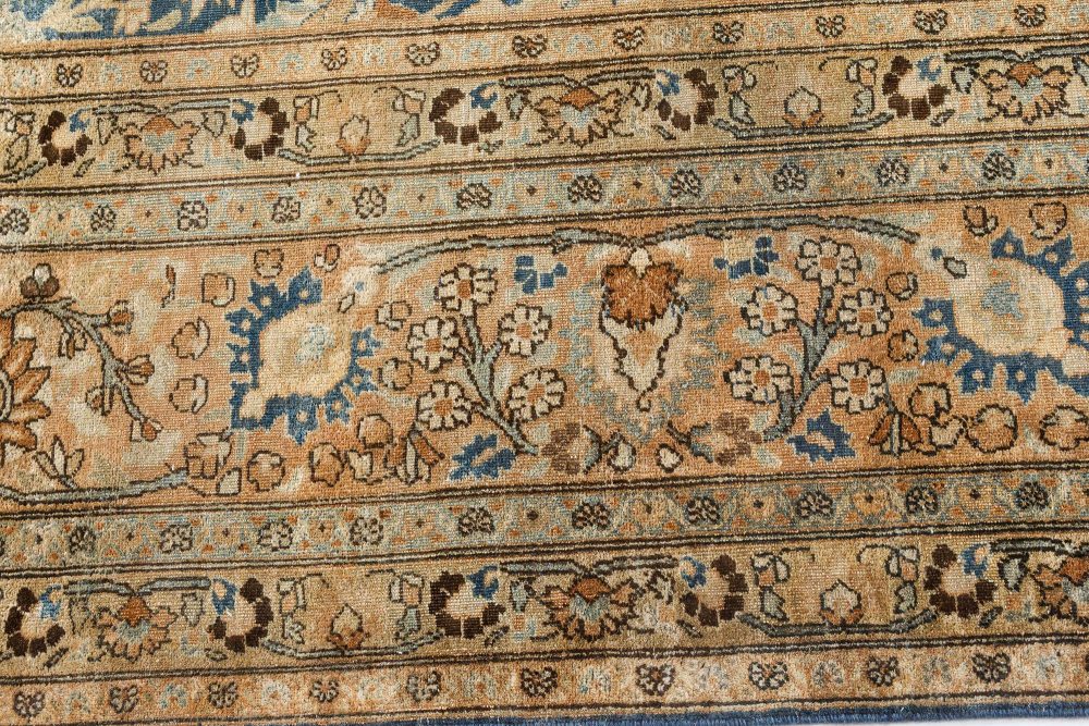 Authentic 19th Century Persian Tabriz Handmade Wool Carpet BB7312