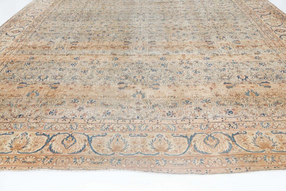 Authentic 19th Century Persian Kirman Handmade Wool Rug BB7313