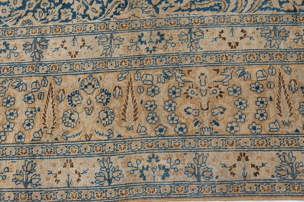 Authentic 19th Century Persian Khorassan Handmade Wool Rug BB7315