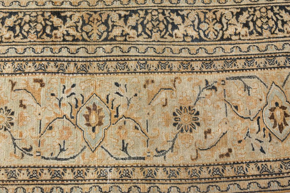 Authentic 19th Century Persian Meshad Handmade Wool Carpet BB7318