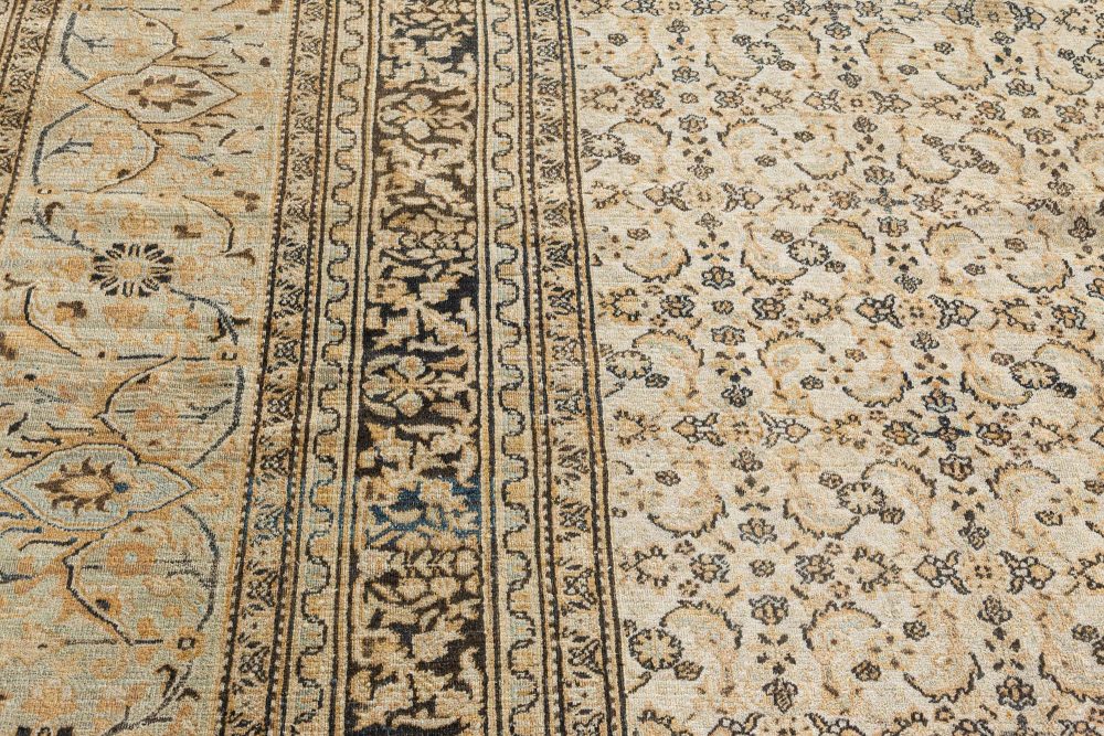 Authentic 19th Century Persian Meshad Handmade Wool Carpet BB7318