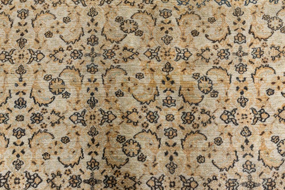 Authentic 19th Century Persian Meshad Handmade Wool Carpet BB7318