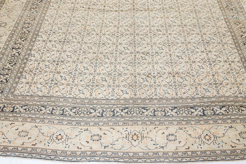 Authentic 19th Century Persian Meshad Handmade Wool Carpet BB7318