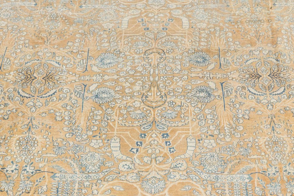 One-of-a-kind Vintage Persian Kirman Handmade Wool Carpet BB7324
