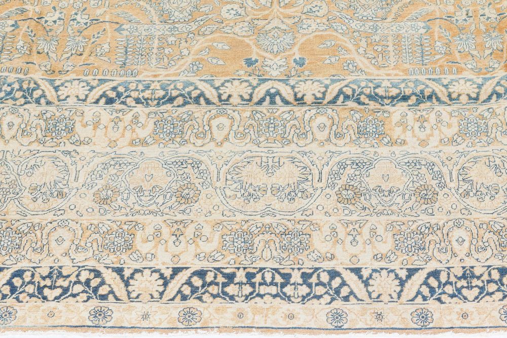 One-of-a-kind Vintage Persian Kirman Handmade Wool Carpet BB7324