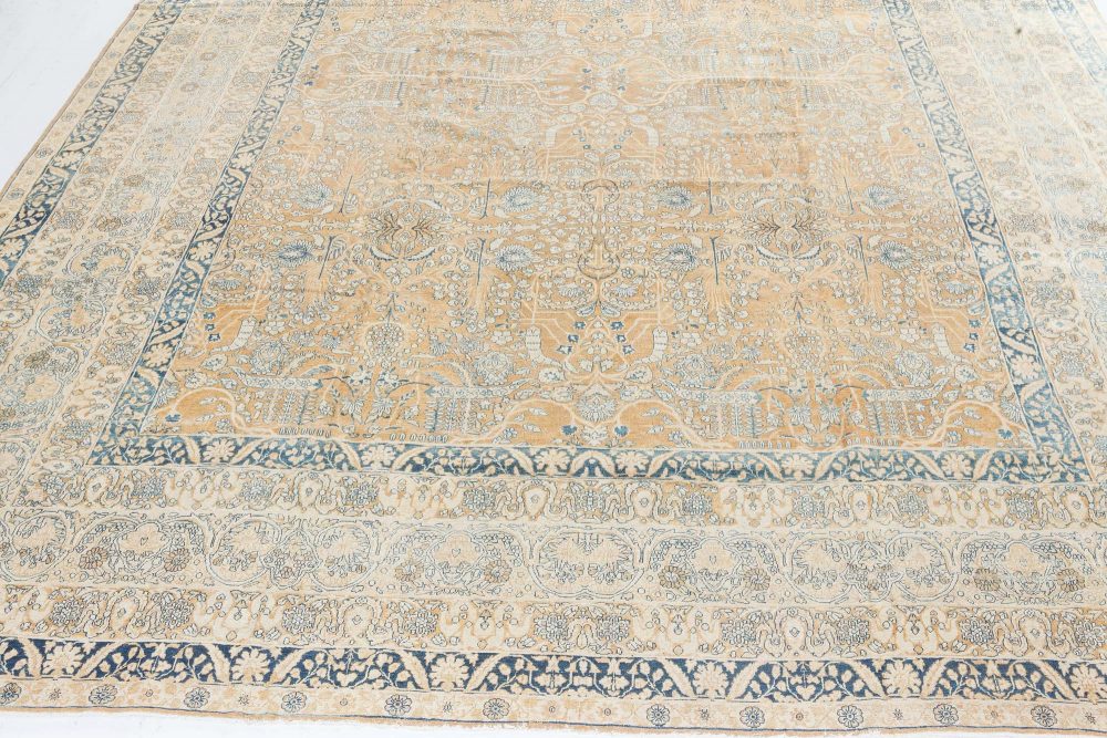 One-of-a-kind Vintage Persian Kirman Handmade Wool Carpet BB7324