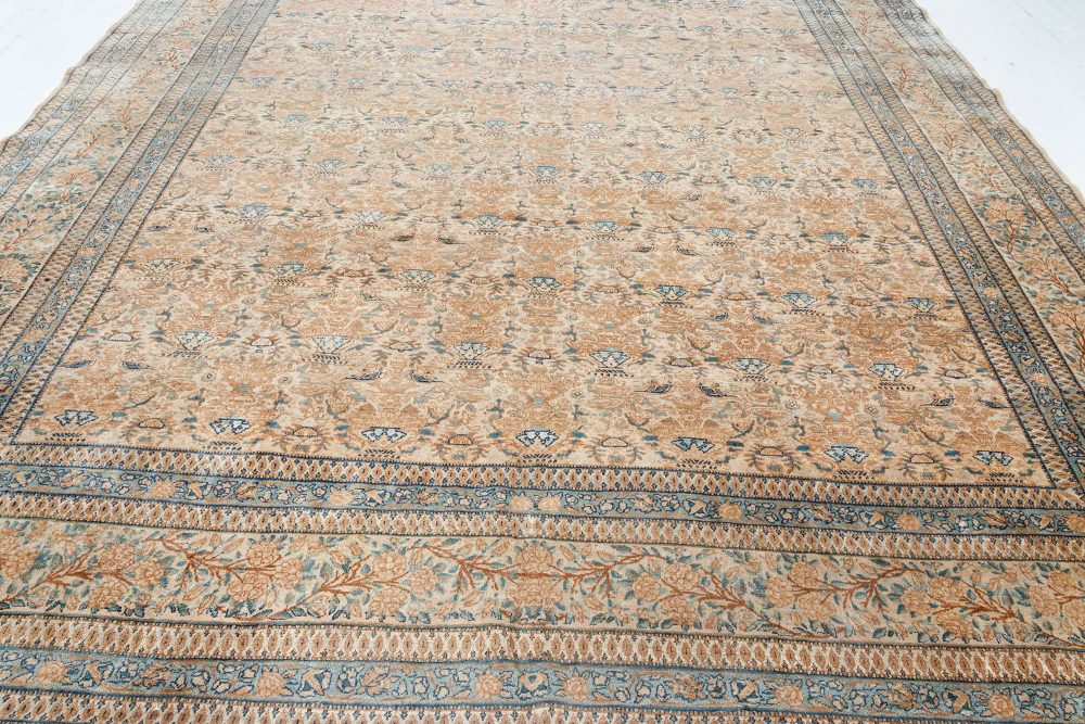 Authentic 1900s Persian Kirman Handmade Wool Carpet BB7333