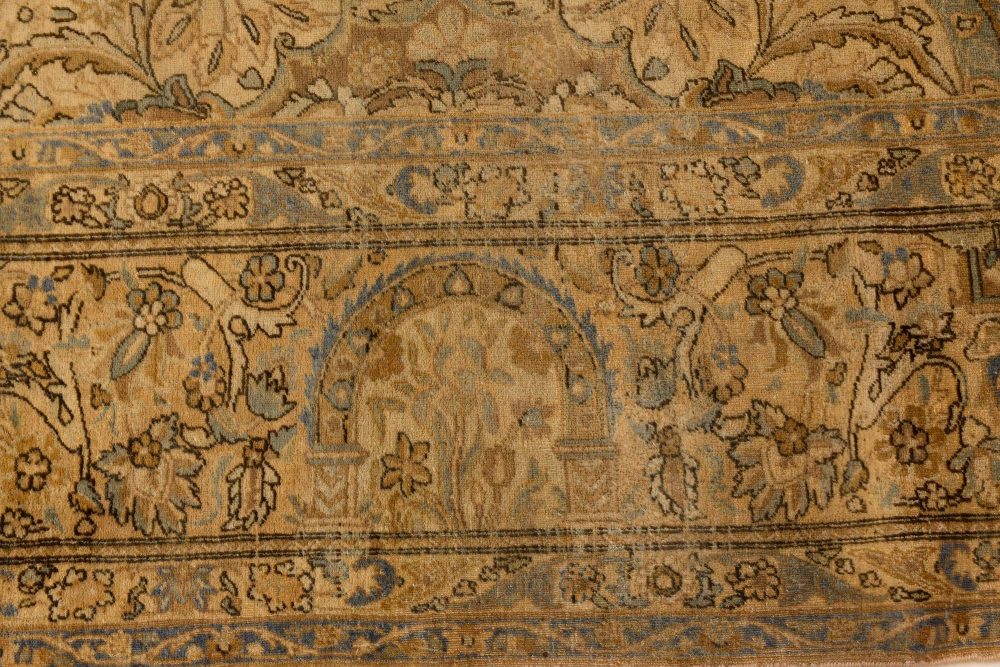 Authentic 1900s Persian Kirman Handmade Wool Rug BB7335