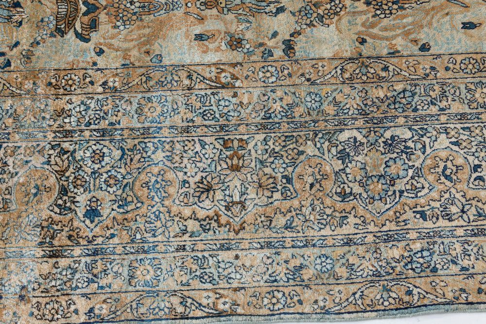 High-quality Vintage Persian Kirman Handmade Wool Rug BB7380