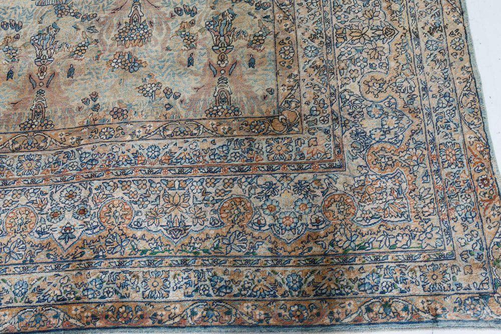 High-quality Vintage Persian Kirman Handmade Wool Rug BB7380