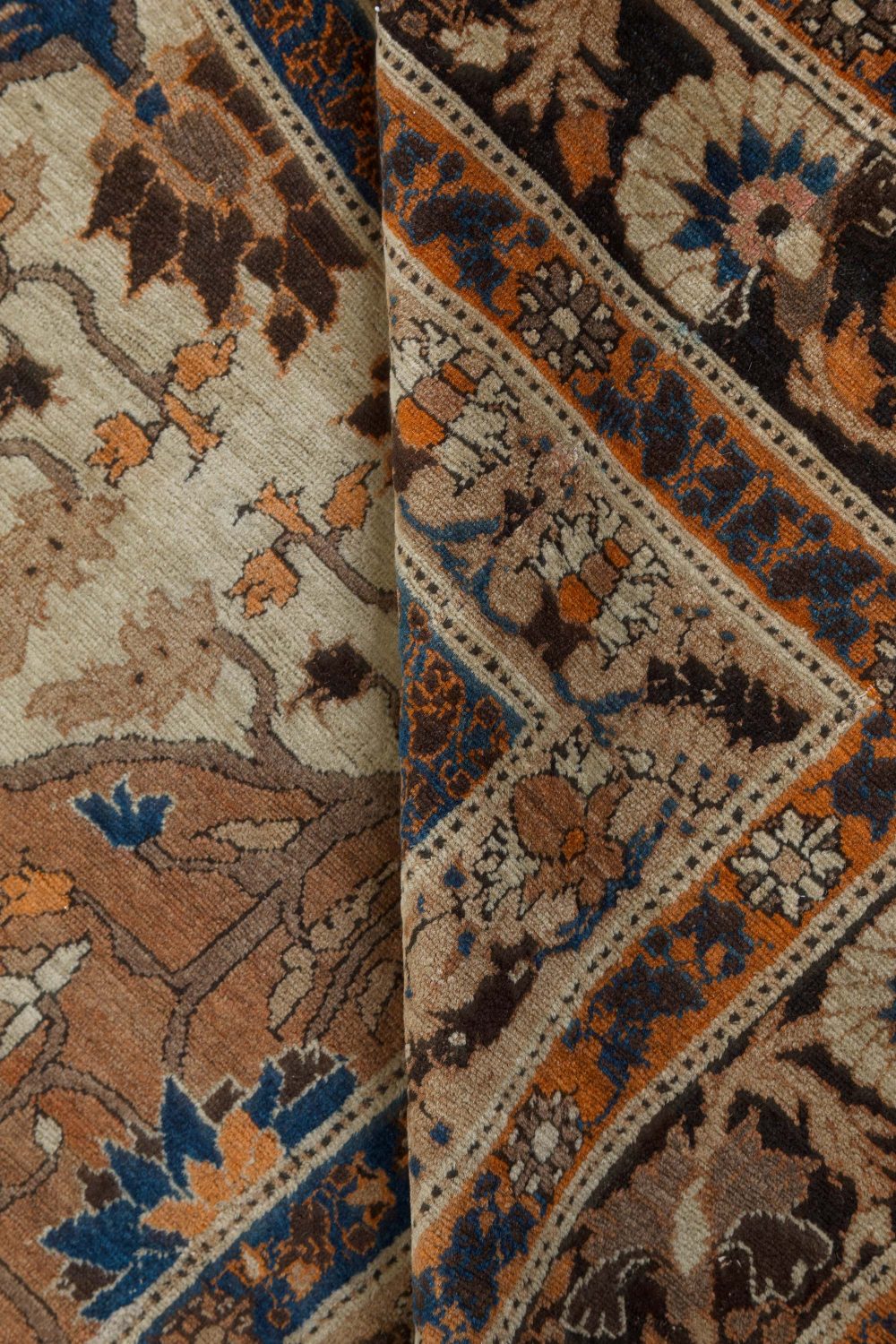 Antique Persian Tabriz Handmade Wool Carpet (Size Adjusted) BB7391