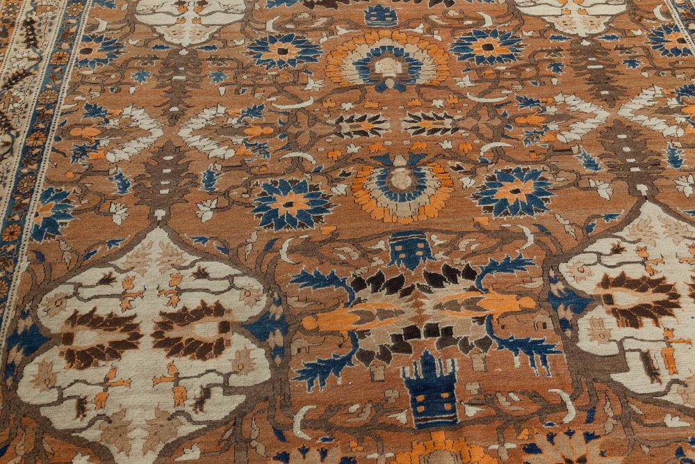 Antique Persian Tabriz Handmade Wool Carpet (Size Adjusted) BB7391