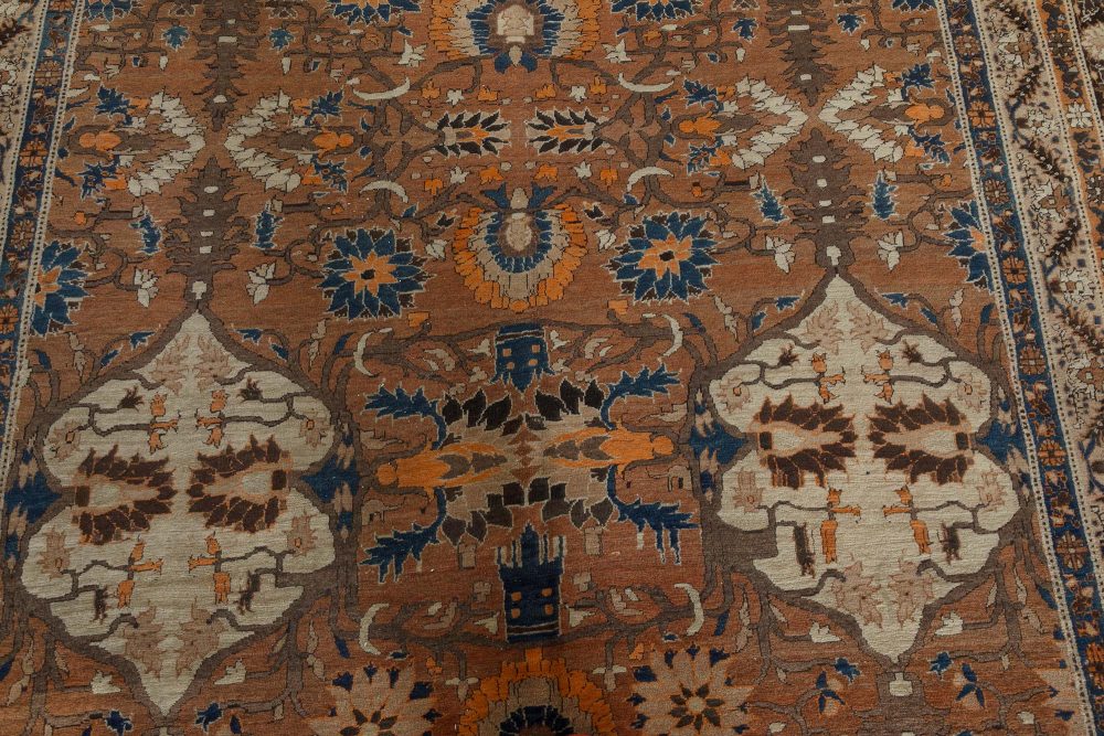 Antique Persian Tabriz Handmade Wool Carpet (Size Adjusted) BB7391
