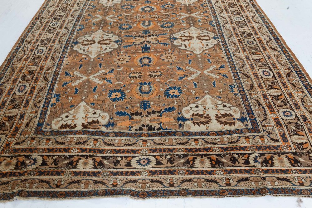 Antique Persian Tabriz Handmade Wool Carpet (Size Adjusted) BB7391