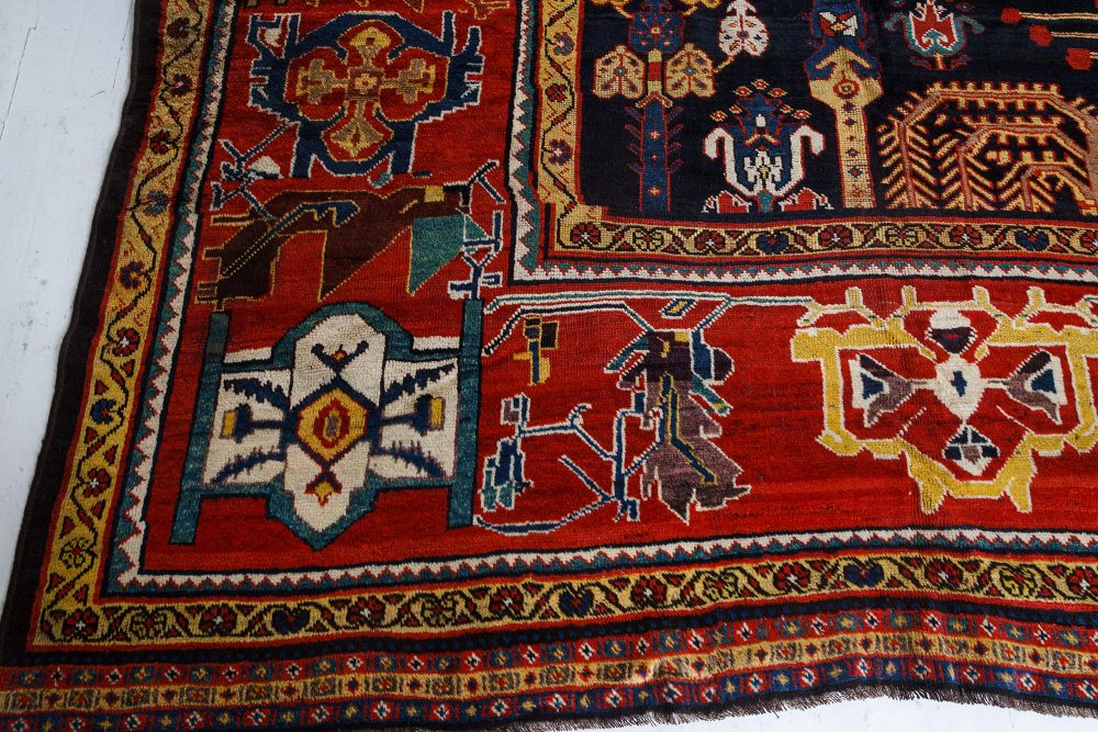 Authentic Persian Bakhtiari Red Handmade Wool Rug BB7400