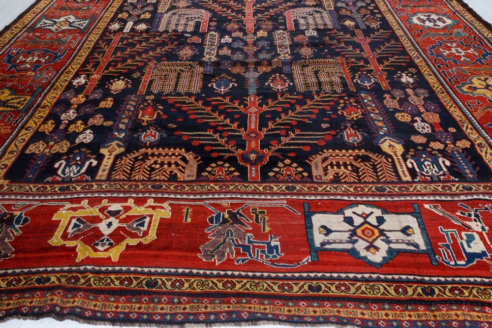 Authentic Persian Bakhtiari Red Handmade Wool Rug BB7400