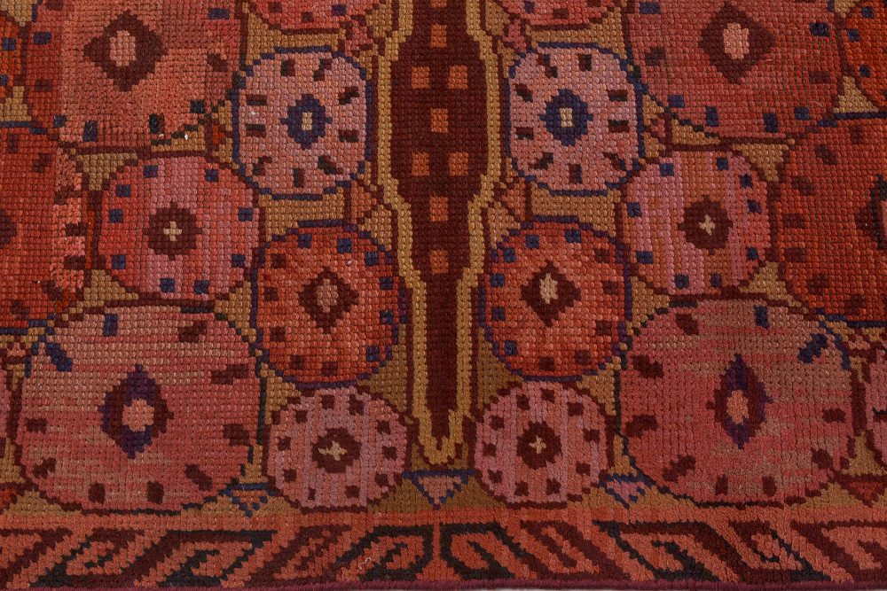 Vintage Brown Viennese Handwoven Wool Carpet BB7402