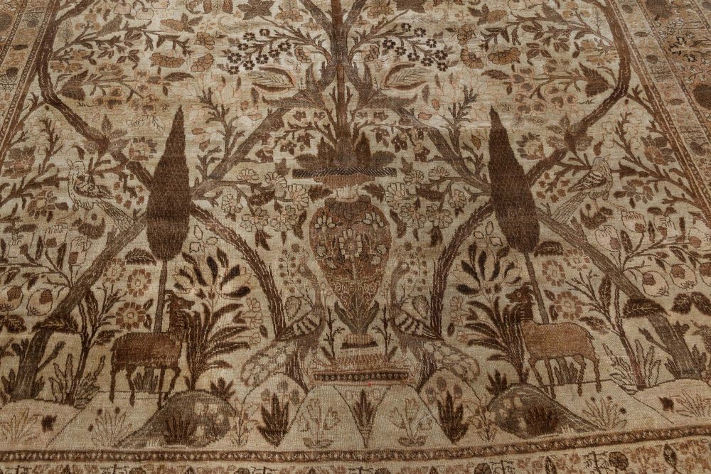 Autehntic Persian Tabriz Handmade Wool Rug BB7407
