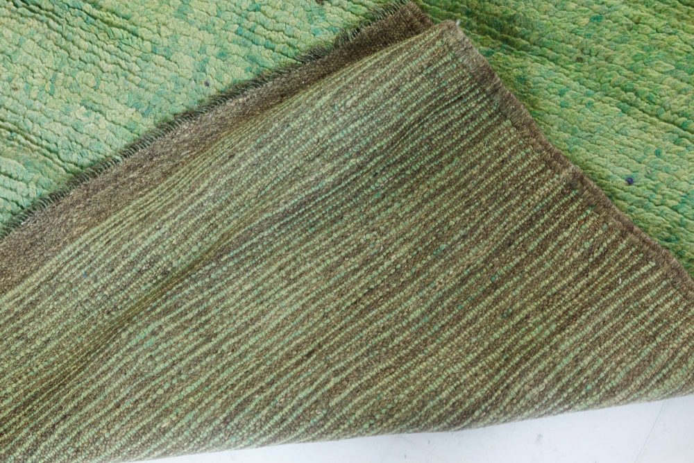 Mid-20th century Turkish Tulu Green Handwoven Wool Rug BB7427