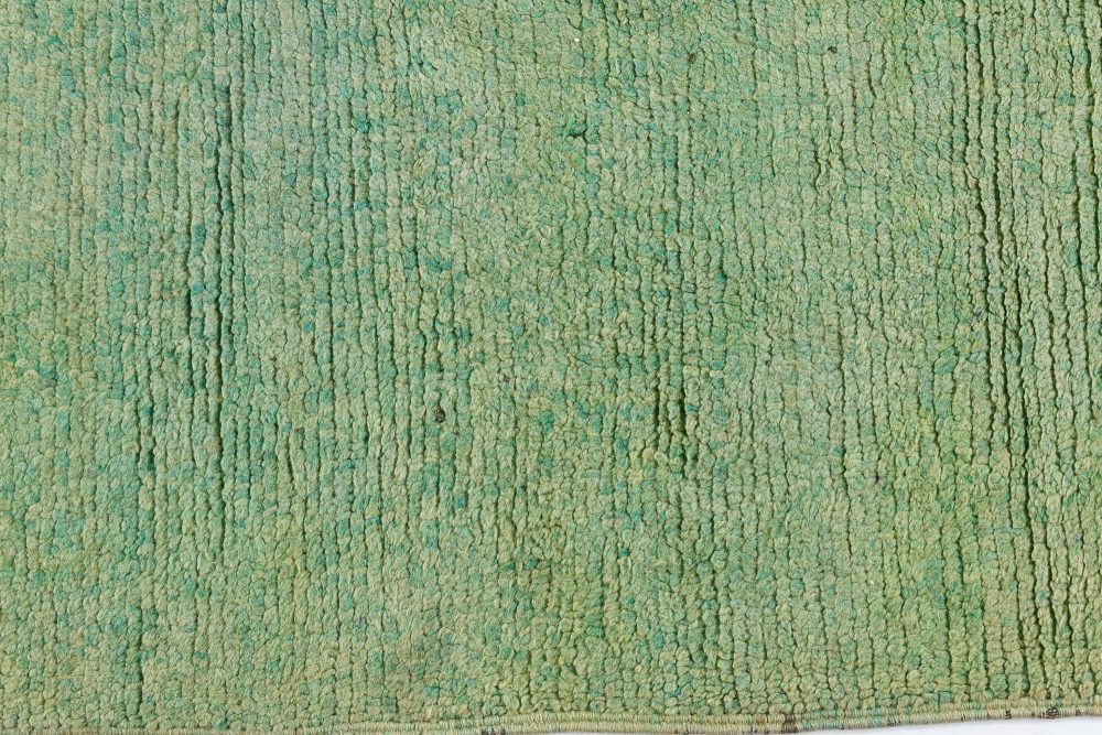 Mid-20th century Turkish Tulu Green Handwoven Wool Rug BB7427