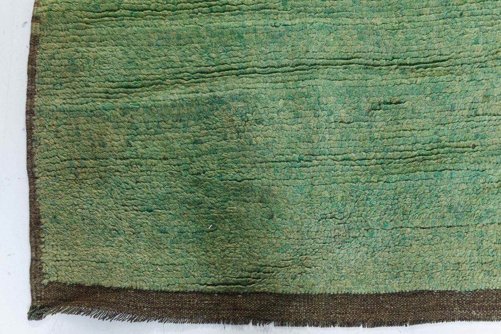 Mid-20th century Turkish Tulu Green Handwoven Wool Rug BB7427