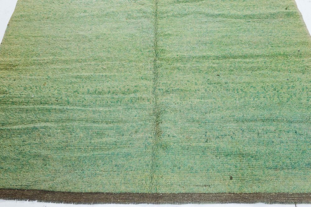 Mid-20th century Turkish Tulu Green Handwoven Wool Rug BB7427