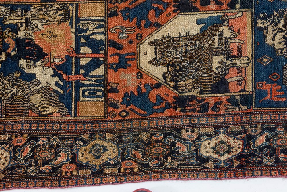 Authentic 19th Century Persian Senneh Rug BB7436