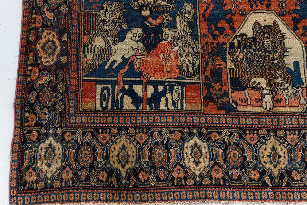 Authentic 19th Century Persian Senneh Rug BB7436