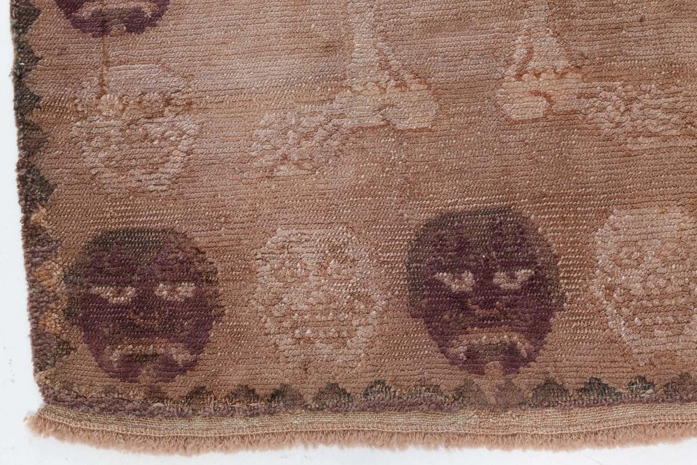 Authentic Tibetan Skeleton Motif Handmade Wool Rug BB7437