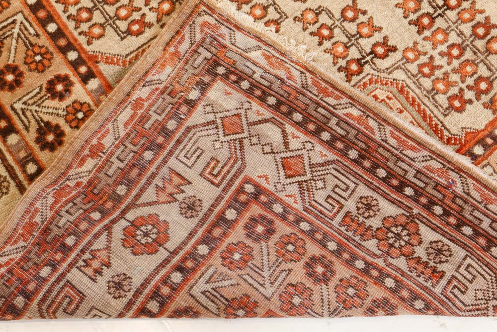 Vintage Samarkand (Khotan) Carpet in Shades of Orange and Beige BB7456