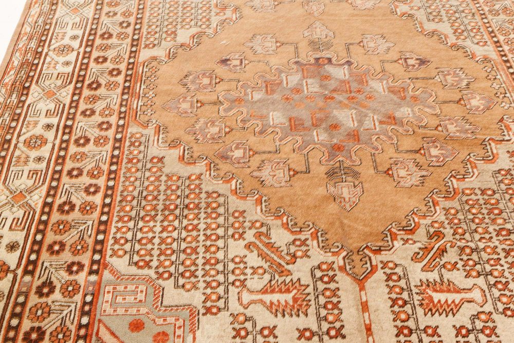 Vintage Samarkand (Khotan) Carpet in Shades of Orange and Beige BB7456